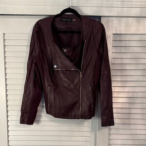 Black Rivet Women's Deep Burgundy Leather Jacket